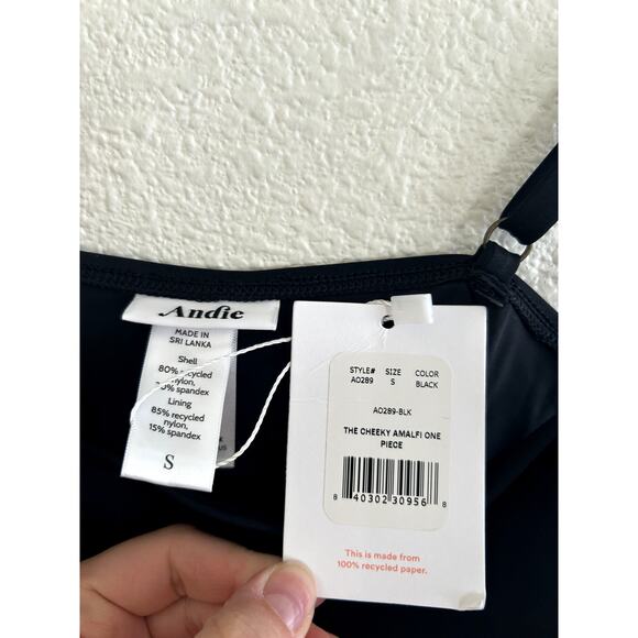 Andie Swim The Cheeky Amalfi One Piece in Black S NWT - Picture 6 of 7